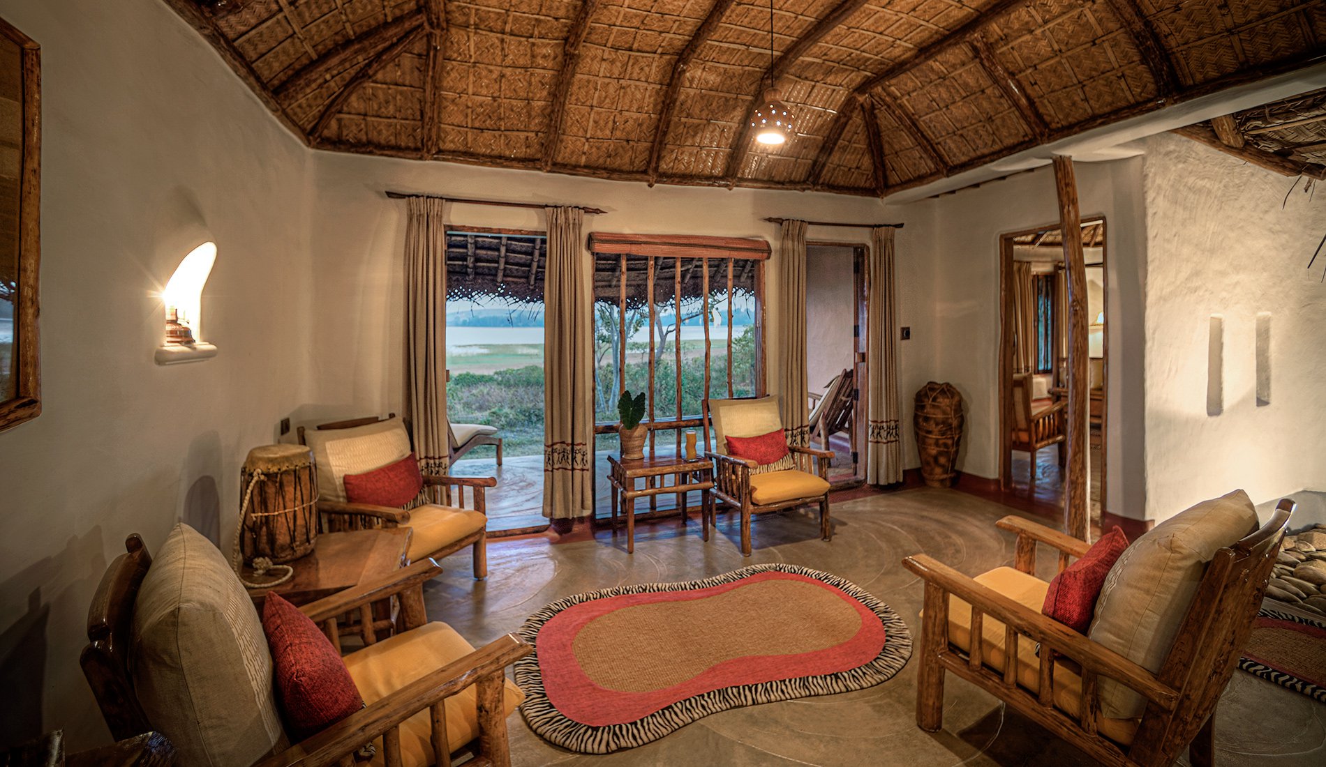 Pool Hut Living Room Kabini